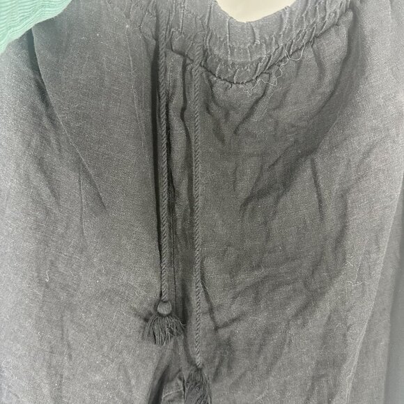 Lane Bryant Womens Black Linen Blend Pockets Drawstring Pants Size 20 Relaxed - Picture 5 of 5